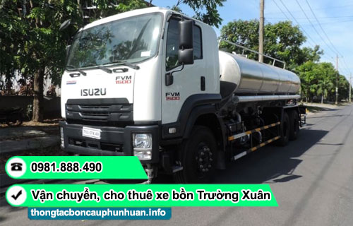 Dịch vụ thuê xe bồn chở nước tại TPHCM
