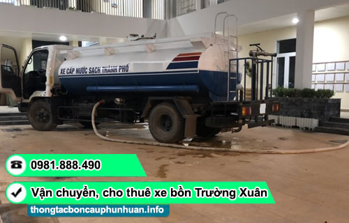 Cho thuê xe bồn chở nước sạch TP.HCM